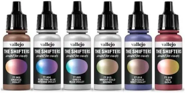 Alt view image 2 of 2 - Vallejo - The Shifters Space Dust | Set of 6 Metallic Acrylic Airbrush Colours | Ideal for Painting Fantasy Figures and Wargames | Contains 6 bottles x 17 ml (0.57 fl.oz.)