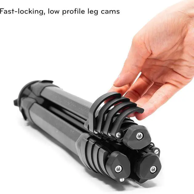 Alt view image 2 of 7 - Peak Design Travel Tripod, Carbon Fiber, Compact Design, Quick Setup and Takedown, Pro-Level Stability, Ergonomic Ball Head, Compact and Portable Travel Tripod for Camera and Phone, 20 lb Capacity