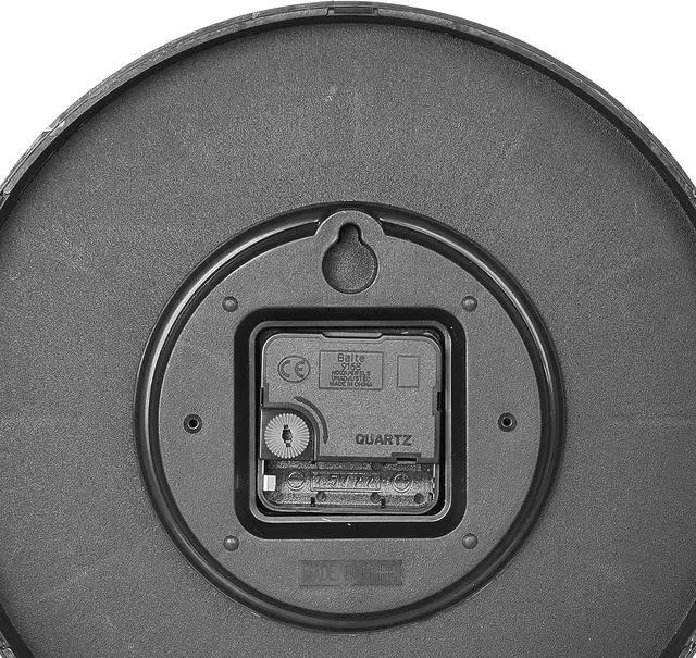 Alt view image 4 of 6 - RCA RCWC10BW Wall Clock, 10" Round - Black. Decorative Wall Clock - Battery Operated Quartz Accuracy - Large Display Clock