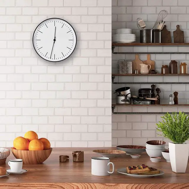 Alt view image 2 of 6 - RCA RCWC10BW Wall Clock, 10" Round - Black. Decorative Wall Clock - Battery Operated Quartz Accuracy - Large Display Clock