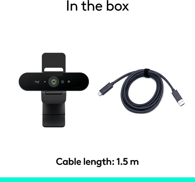 Alt view image 4 of 5 - Logitech Brio Ultra 4K HD Webcam for Streaming and Meetings Black
