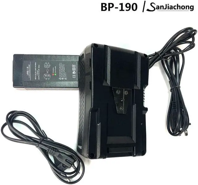Alt view image 5 of 7 - Sanjiachong 190Wh(13400mAh) V Mount/V-Lock Battery Compatible Video Camera Camcorder Broadcast LED Light with D-Tap Charger