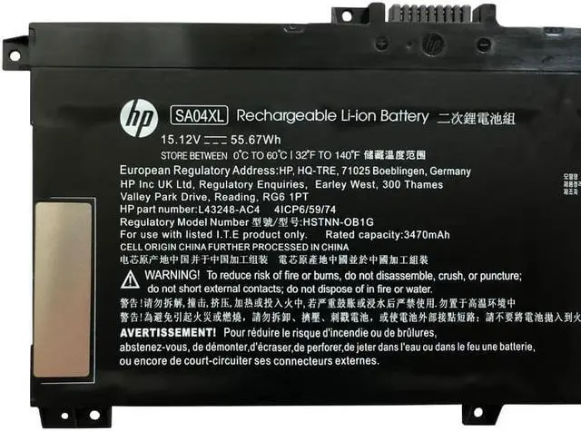 Alt view image 3 of 6 - New Genuine OEM HP Battery 55.67WH L43267-005 Envy X360 15-DR 15-DS 15M-DR 15M-DS 15Z-DS 15T-DR 17-CG 17M-CG 17T-CG 15-dr1xxx 15m-ds0011dx 15m-dr0012dx Series L43248-541 HSTNN-OB1G SA04XL
