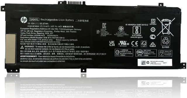 Alt view image 2 of 6 - New Genuine OEM HP Battery 55.67WH L43267-005 Envy X360 15-DR 15-DS 15M-DR 15M-DS 15Z-DS 15T-DR 17-CG 17M-CG 17T-CG 15-dr1xxx 15m-ds0011dx 15m-dr0012dx Series L43248-541 HSTNN-OB1G SA04XL