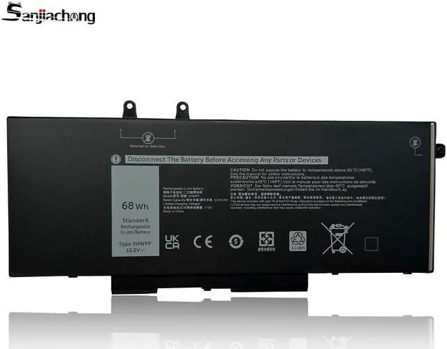 Main image of 3HWPP 15.2V 68Wh 4-Cell Li Polymer battery For DELL Latitude 5401, 5410,5411,5501,5510,5511,DELL Precision 3541, DELL Precision 3551,DELL Inspiron 7506 2-in-1 Black Edition, Inspiron 7706 2-in-1
