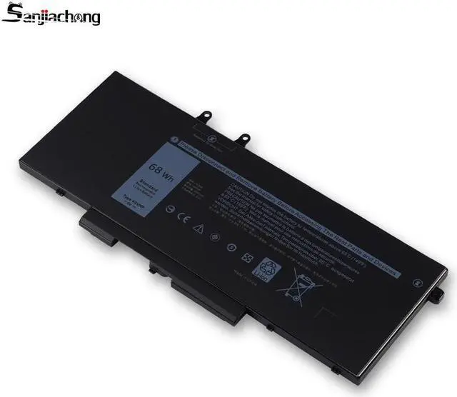 Alt view image 2 of 5 - 4GVMP laptop battery replacement suitable for Dell Latitude 5400 5500 Precision 3540 3550 7590 7591 7791 2-in-1 series RF7WM X77XY C5GV2 9JRYT MCV1G 1V1XF R8D7N 4-battery 7.6V 68Wh