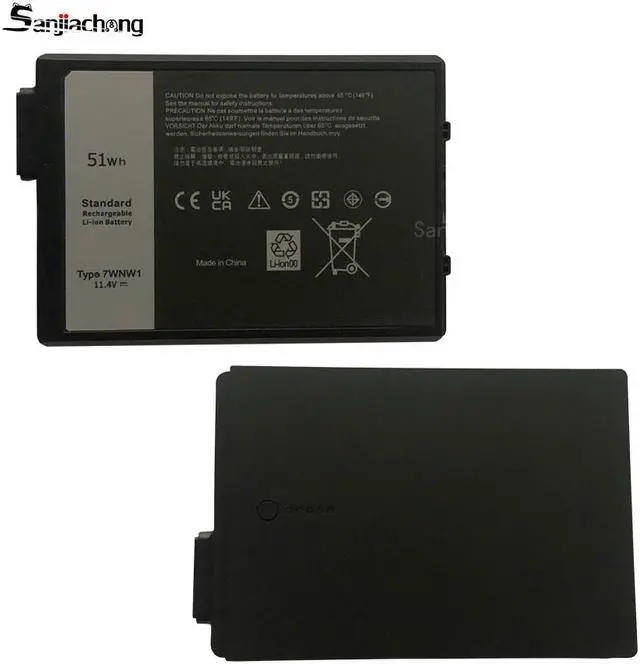 Alt view image 5 of 5 - 7WNW1 Laptop Battery Replacement for Dell Latitude 5424 5420 Rugged Latitude 7424 Rugged Extreme P137G P85G P86G P137G001 P137G002 P85G001 P86G001 DMF8C GK3D3 6NNCF DP3KF DMF0C 451-BCHV 51Wh