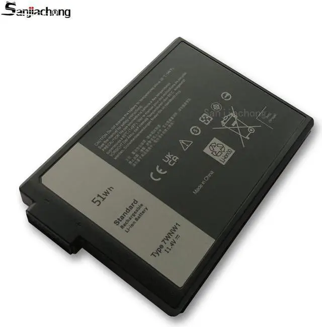Alt view image 3 of 5 - 7WNW1 Laptop Battery Replacement for Dell Latitude 5424 5420 Rugged Latitude 7424 Rugged Extreme P137G P85G P86G P137G001 P137G002 P85G001 P86G001 DMF8C GK3D3 6NNCF DP3KF DMF0C 451-BCHV 51Wh