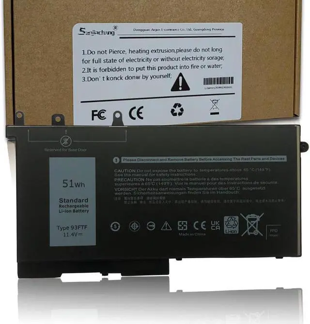Main image of 51Wh 93FTF Laptop Battery Replacement for Dell Latitude 5280 5480 5580 5590 5490 5288 5290 5488 E5280 E5480 E5580 E5490 E5590 E5290 Precision 15 3520 3530 Series D4CMT 4YFVG 83XPC 083XPC