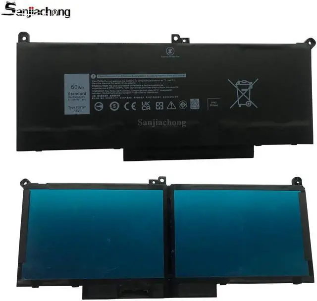 Alt view image 3 of 3 - 60Wh F3YGT Laptop Battery Replacement for Dell Latitude 12 7000 7280 7290/13 7000 7380 7390/14 7000 7480 7490 P28S P28S001 P73G P73G002 Series DM3WC DM6WC 2X39G KG7VF 451-BBYE 453-BBCF 7.6V 4Cell