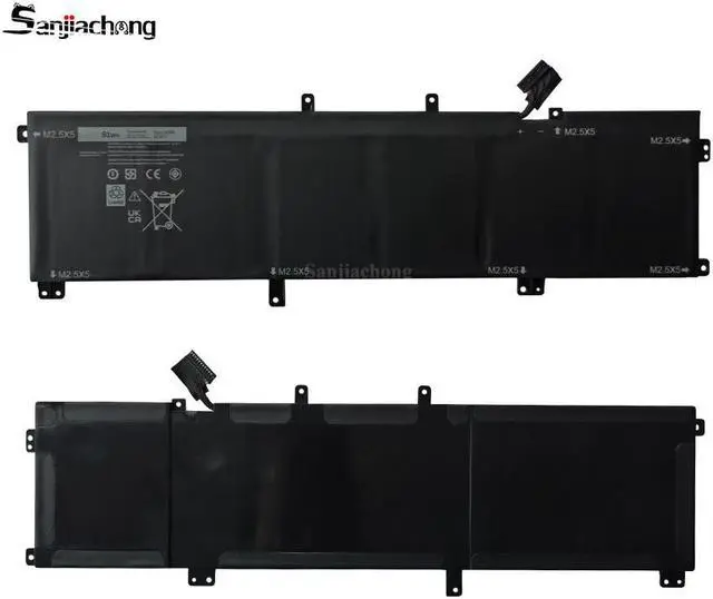 Alt view image 5 of 5 - 245RR 0H76MY H76MV 07D1WJ 7D1WJ Y758W Laptop Battery Replacement for XPS 15 9530 Precision M3800 701WJ T0TRM(11.1V 91Wh)