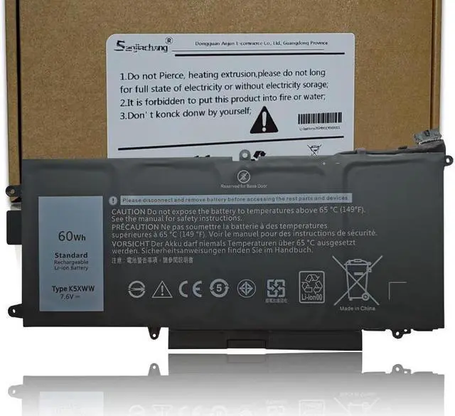 Main image of K5XWW Battery Replacement for Dell Latitude 7389 Latitude 7390 Latitude 12 5000 5289 2-in-1 L3180 E5289 P29S001 P29S002 Series Laptop 451-BBZC 6CYH6 71TG4 725KY N18GG CFX97 7.6V 60Wh 4Cell