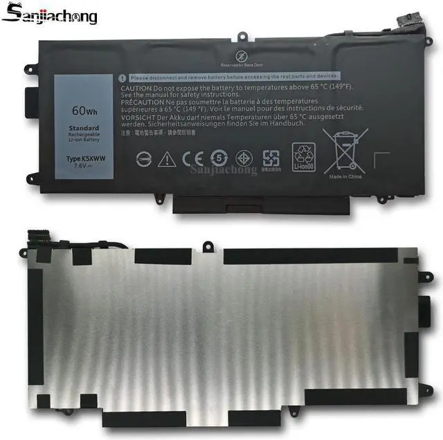 Alt view image 5 of 5 - K5XWW Battery Replacement for Dell Latitude 7389 Latitude 7390 Latitude 12 5000 5289 2-in-1 L3180 E5289 P29S001 P29S002 Series Laptop 451-BBZC 6CYH6 71TG4 725KY N18GG CFX97 7.6V 60Wh 4Cell