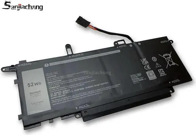 Alt view image 3 of 4 - NF2MW Laptop Battery Replace for Dell Latitude 7400 2-in-1 Latitude 14 9410 2-in-1 Series Notebook 7146W 085XM8 08W3YY 0C76H7 C76H7 G8F6M 0G8F6M 02K0CK DJ5GG P110G P110G001 7.6V 52Wh 6500mAh