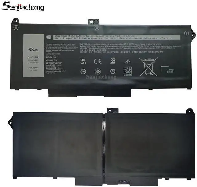 Alt view image 4 of 4 - 63Wh RJ40G Laptop Battery Replacement for Dell Latitude 14 5420 Latitude 15 5520 Precision 15 3560 Series P137G P137G001 P104F P104F001 P104F002 075X16 01K2CF WY9DX 0WK3F1 0M3KCN 005R42 15.2V