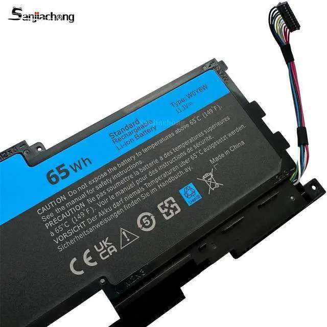 Alt view image 3 of 6 - W0Y6W Laptop Battery for Dell XPS 15 L521X XPS 15-L521X XPS15-3828 Series WOY6W 3NPC0 03NPC0 CN-03NPC0 9F233 09F233 9F2JJ 09F2JJ T1G6P 11.1V 65Wh