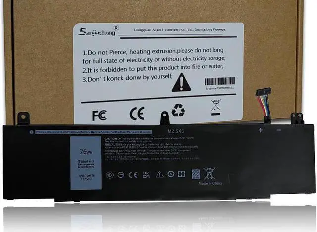 Main image of TDW5P Laptop Battery for Dell Alienware 13 R3 ALW13C Series ALW13C-D1738 D2718 D2728 D2738 D2838 D2508 D2503S D2506S D2715S V9XD7 0V9XD7 0JFWX7 4RRR3 04RRR3 15.2V 76Wh