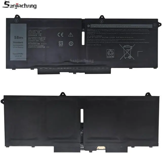 Alt view image 4 of 4 - 07KRV Laptop Battery 58Wh 3625mAh 15.2V Compatible with Dell Latitude 5430 5530 / Precision 3570 / P104F P137G Series M69D0 H4PVC 0H4PVC O7KRV Y86WG 0Y86WG 078FWY 08WRCR 8WRCR 4FVJG