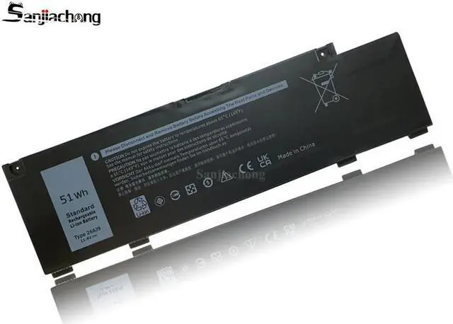Alt view image 2 of 5 - 266J9 Battery Replacement for Dell G3 15 3500 3590 3790 G5 15 5500 SE 5505 P89F Inspiron 5490 INS 15PR-1545W 1548BR 1645W 1742BR 1742W Series 0415CG C9VNH 0PN1VN 0M4GWP 11.4V 51Wh 3Cell