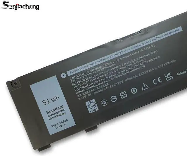 Alt view image 4 of 5 - 266J9 Battery Replacement for Dell G3 15 3500 3590 3790 G5 15 5500 SE 5505 P89F Inspiron 5490 INS 15PR-1545W 1548BR 1645W 1742BR 1742W Series 0415CG C9VNH 0PN1VN 0M4GWP 11.4V 51Wh 3Cell