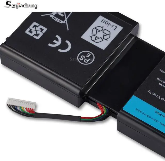 Alt view image 2 of 6 - 2F8K3 Laptop Battery for Dell Alienware 17 R1 17X M17X-R5, Alienware 18 R1 18X M18X-R3 Series P18E P18E001 P19E P19E001 02F8K3 G33TT KJ2PX 0KJ2PX 0G33TT 0NU209 451-BBCB 86Wh