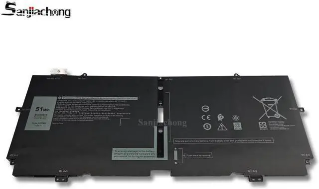 Alt view image 4 of 6 - 51Wh 52TWH Laptop Battery Replacement for Dell XPS 13 7390 2-in-1 Series Notebook P103G P103G001 P103G002 MM6M8 0MM6M8 XX3T7 0XX3T7 7.6V 4Cell