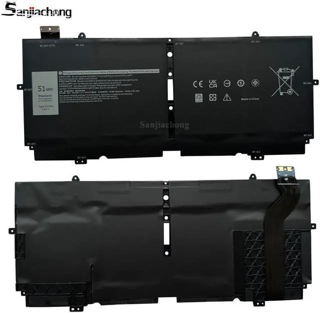 Alt view image 6 of 6 - 51Wh 52TWH Laptop Battery Replacement for Dell XPS 13 7390 2-in-1 Series Notebook P103G P103G001 P103G002 MM6M8 0MM6M8 XX3T7 0XX3T7 7.6V 4Cell