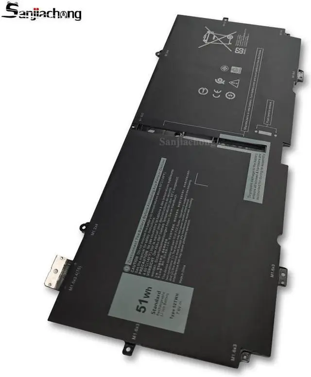 Alt view image 5 of 6 - 51Wh 52TWH Laptop Battery Replacement for Dell XPS 13 7390 2-in-1 Series Notebook P103G P103G001 P103G002 MM6M8 0MM6M8 XX3T7 0XX3T7 7.6V 4Cell