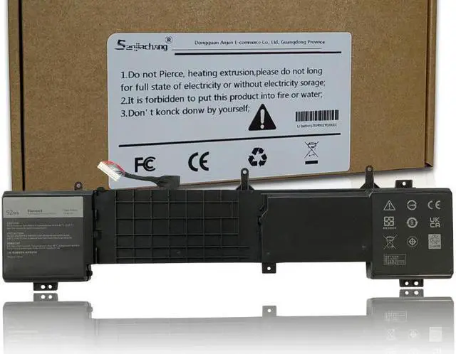 Main image of 6JHDV Replacement Laptop Battery Compatible with Dell 17 R2, 17 R3 P43F001 P43F002 ALW17ED-1728 2728 3728 3828 4718 Notebook 6JHCY 5046J 05046J YKWXX 0YKWXX- 14.8V 92Wh