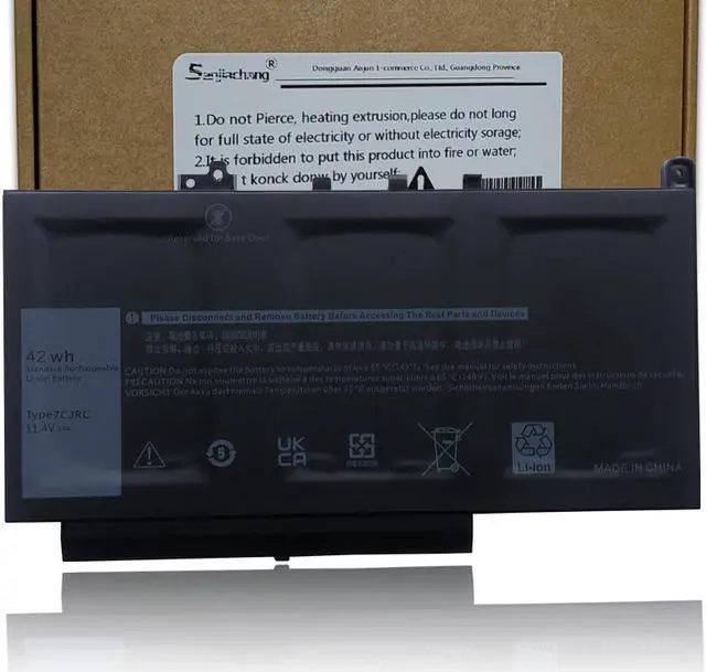 Main image of 11.4V 42Wh 3500mAh PDNM2 579TY F1KTM 0F1KTM V6VMN 0V6VMN 7CJRC 07CJRC Replacement Laptop Battery Compatible with Dell Latitude 12 E7270 E7470 Series
