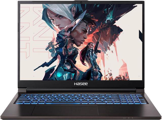 Hasee T8 (16'', i5-12450H, RTX3060), Gaming Laptop, i5-12450H 4.4GHz, 16G  DDR4 RAM, 512G NVMe PCIe4.0 SSD, RTX3060 6G GDDR6, 16'' 165Hz FHD+ IPS  Display, RGB KB, WiFi6, BT5.2, Win11, Obsidian Black -