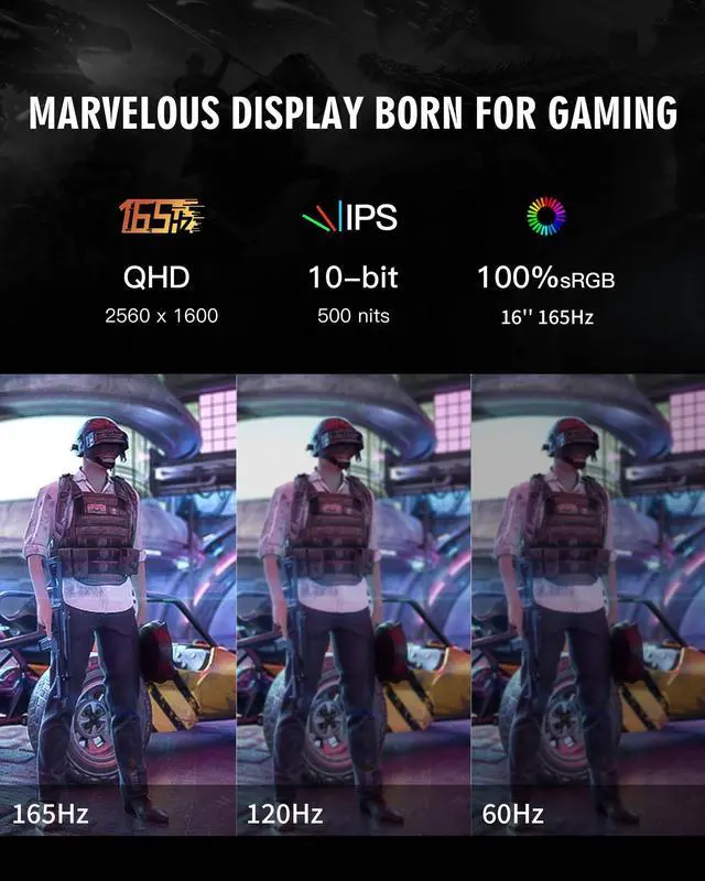 Alt view image 7 of 7 - Hasee TX (16'', i9-13900HX, RTX4060), Gaming Laptop, i9-13900HX 5.4GHz, 16G DDR5 5600MHz RAM, 1T NVMe PCIe4.0 SSD, RTX4060 8G GDDR6, 16'' 2.5K 165Hz IPS Display, RGB KB,WF6,BT5.2,Win11,BlackHole Black