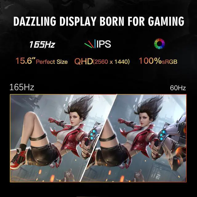 Alt view image 6 of 6 - Hasee S8 (15.6'', i7-13620H, RTX4060), Gaming Laptop, i7-13620H 4.9GHz, 16G DDR4 RAM, 512G NVMe PCIe4.0 SSD, RTX4060 8G GDDR6, 15.6'' 165Hz QHD IPS Display, Backlit KB, WF6,BT5.2, Win11, Desert Black