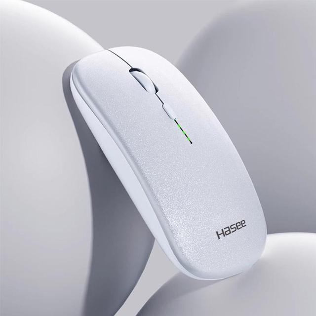 Alt view image 6 of 7 - Hasee M512 Wireless Mouse, Rechargeable Silent Portable USB Optical 2.4G Wireless Bluetooth Two Mode Computer Mice with USB Receiver(silver),3 Adjustable DPI Levels for Notebook, PC, Laptop, iPad, Mac