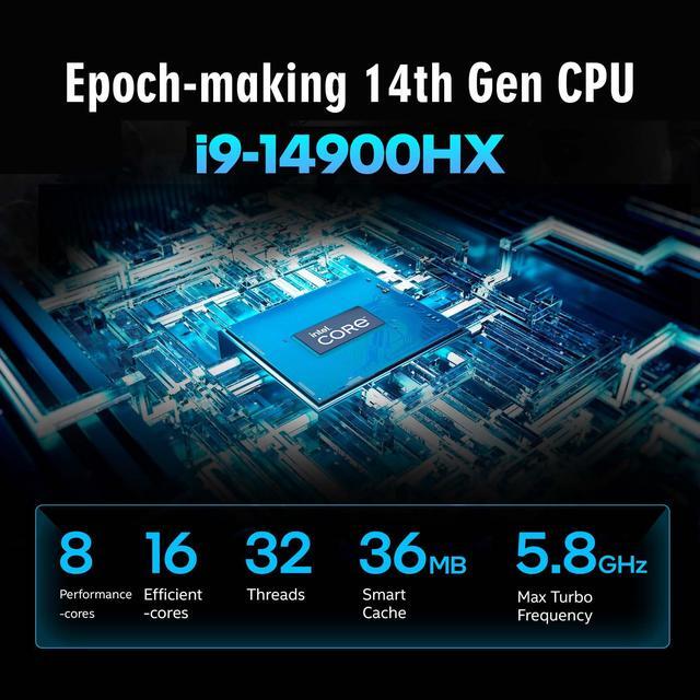 Alt view image 5 of 7 - Hasee T8 Pro-16'' GeForce RTX 5080 Laptop GPU  Intel i9-14900HX-5.8GHz, AI Gaming Laptop, 32G DDR5 RAM, 2TB SSD, 16'' 240Hz QHD+ 100%sRGB IPS Display, RGB KB, WiFi 7,BT5.4,Win11, Mecha Grey