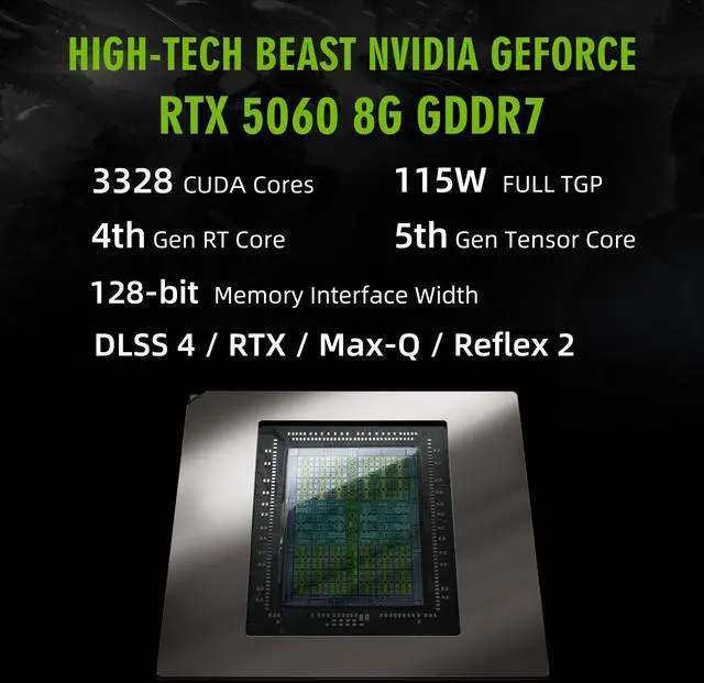 Alt view image 5 of 7 - Hasee T8 Pro-16'' GeForce RTX 5060 Laptop GPU, Intel i7-14700HX-5.5GHz, AI Ready Gaming Laptop, 32GB DDR5 RAM, 1TB SSD, 16'' 180Hz QHD 100%sRGB IPS, RGB KB, WiFi7,BT5.4,Win11 Home