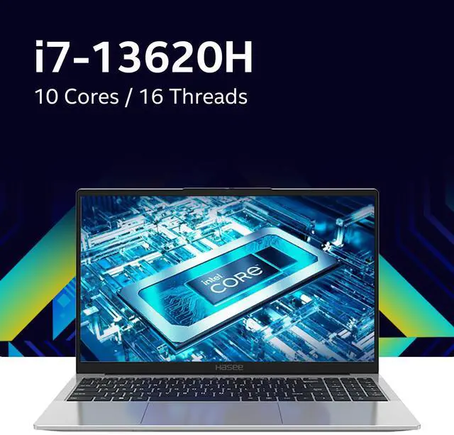 Alt view image 4 of 7 - Hasee X5-15.6 Gaming laptop 13th Gen Intel core i7 13620H (4.9GHz), 16G LPDDR5 RAM, 1TB PCIe4.0 SSD, Backlit KB, WIFI6, BT5.2, Windows 11, Silvery