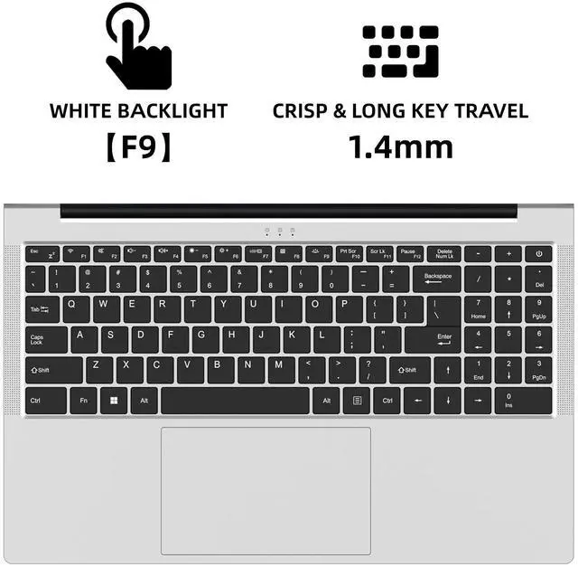 Alt view image 7 of 7 - Hasee X5-15.6 Gaming laptop 13th Gen Intel core i7 13620H (4.9GHz), 16G LPDDR5 RAM, 1TB PCIe4.0 SSD, Backlit KB, WIFI6, BT5.2, Windows 11, Silvery