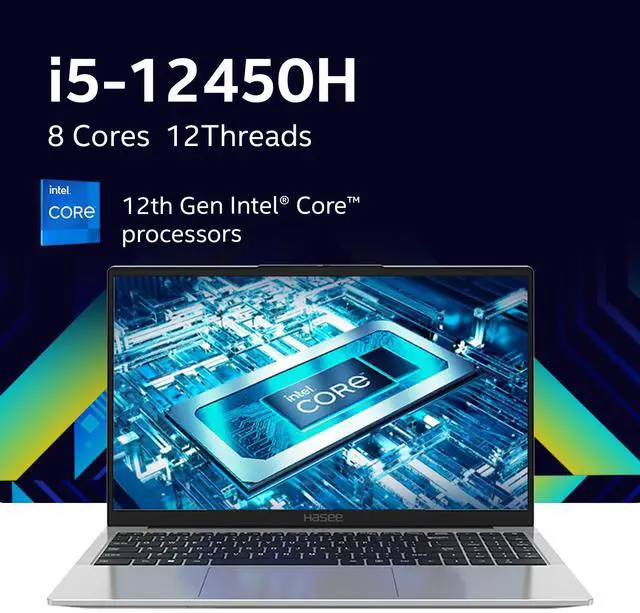 Alt view image 4 of 7 - Hasee X6-16.0 Gaming laptop Intel core i5-12450H (4.4GHz), 16G DDR4 RAM, 512G PCIe4.0 SSD, Backlit KB, privacy-protected camera, Windows 11, WIFI6, BT5.2, Silvery