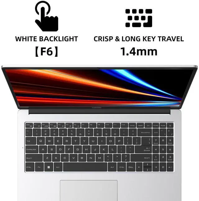 Alt view image 7 of 7 - Hasee X6-16.0 Gaming laptop Intel core i5-12450H (4.4GHz), 16G DDR4 RAM, 512G PCIe4.0 SSD, Backlit KB, privacy-protected camera, Windows 11, WIFI6, BT5.2, Silvery