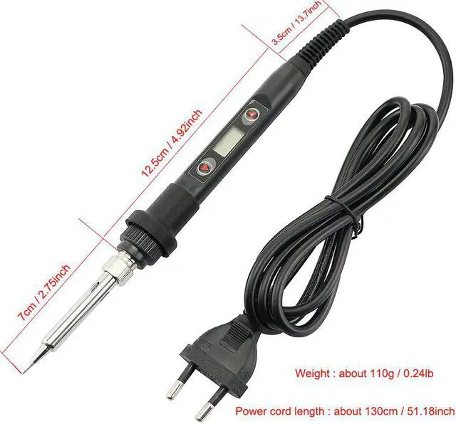 Alt view image 4 of 7 - 80W Soldering Iron Set With Adjustable Temperature 220V/110V With LCD Digital Display Welding Tool Set