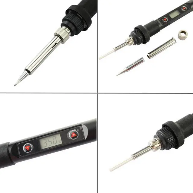Alt view image 6 of 7 - 80W Soldering Iron Set With Adjustable Temperature 220V/110V With LCD Digital Display Welding Tool Set