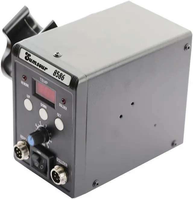 Alt view image 6 of 7 - 8586 2 In 1 BGA SMD Rework Station Soldering Station For Soldering Iron Welding Hot Air Gun Desoldering Repair Tool Kit