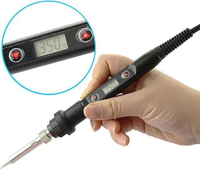 Alt view image 6 of 7 - 80W Soldering Iron Adjustable Temperature Electric Iron LCD Digital Display Welding Repair Lead-free 220V / 110V Solder Station