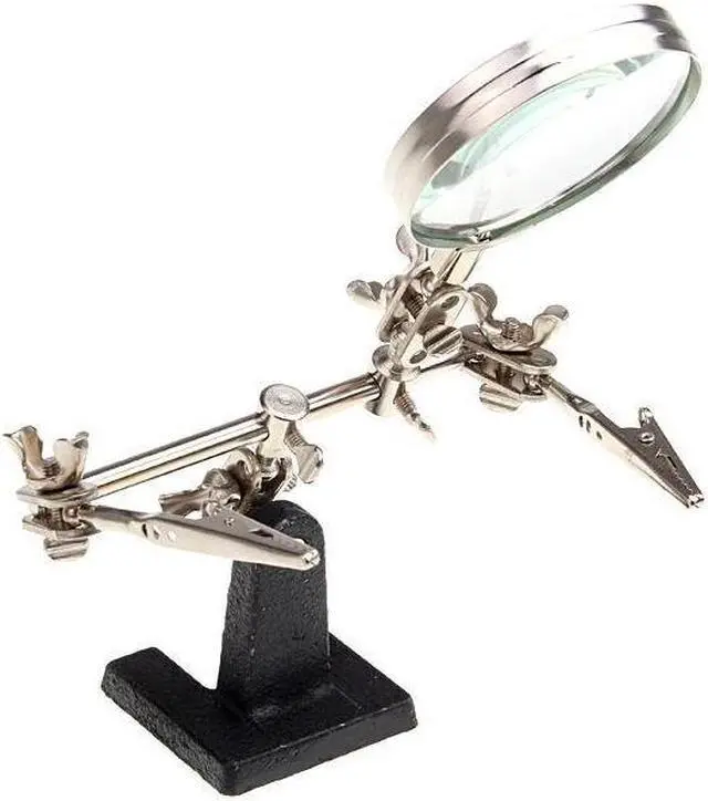 Main image of Quality Goods 3 In 1 Magnifying Glass Auxiliary Clip Magnifier Soldering Solder Iron Stand Holder Station Repair Tool