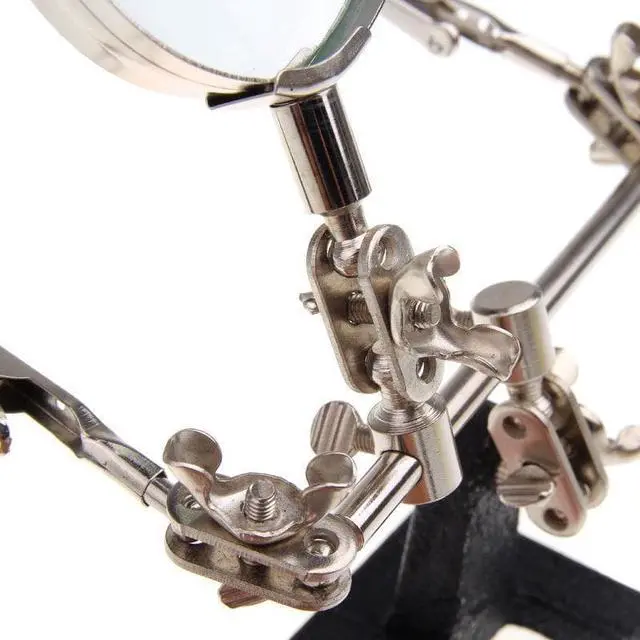 Alt view image 6 of 7 - Quality Goods 3 In 1 Magnifying Glass Auxiliary Clip Magnifier Soldering Solder Iron Stand Holder Station Repair Tool