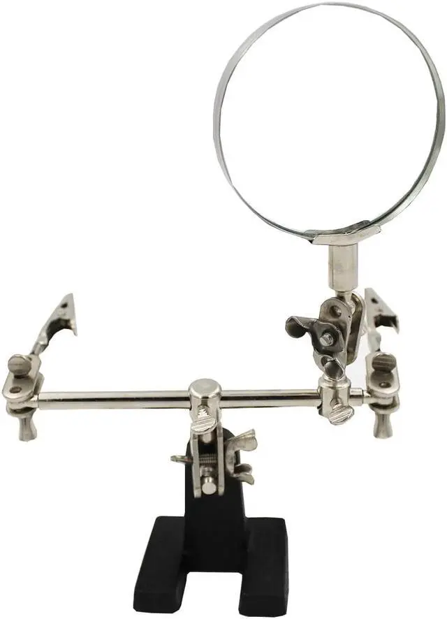Alt view image 2 of 7 - Quality Goods 3 In 1 Magnifying Glass Auxiliary Clip Magnifier Soldering Solder Iron Stand Holder Station Repair Tool