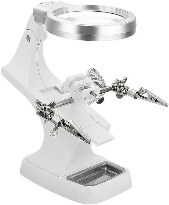 Alt view image 2 of 7 - 3 In 1 Welding Magnifying Glass 360 Degree Auxiliary Clip Magnifier Electric Soldering Iron Fixed Stand Repair Tool