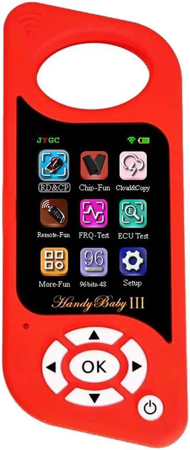 Alt view image 2 of 7 - HandyBaby3 HandyBaby 3 Handy Baby III Programmer Hand-held JMD WiFi Wi-Fi Car Key Copier Auto Key Programmer for 4D 46 48 G KING Red Chip