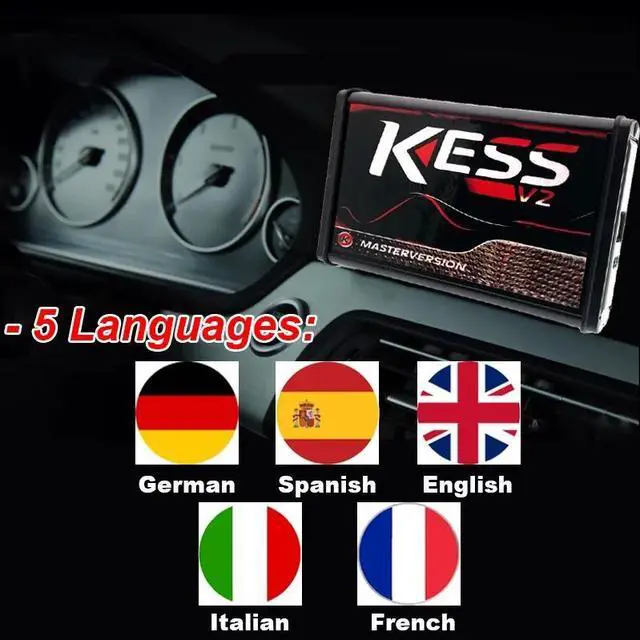 Alt view image 6 of 7 - Newest Software Unlimited Online Red EU 2.80 V2.80 EU Red KESS V2.8 V2 V5.017 Full Chip OBD2 Tuning ECU Chip Programmer